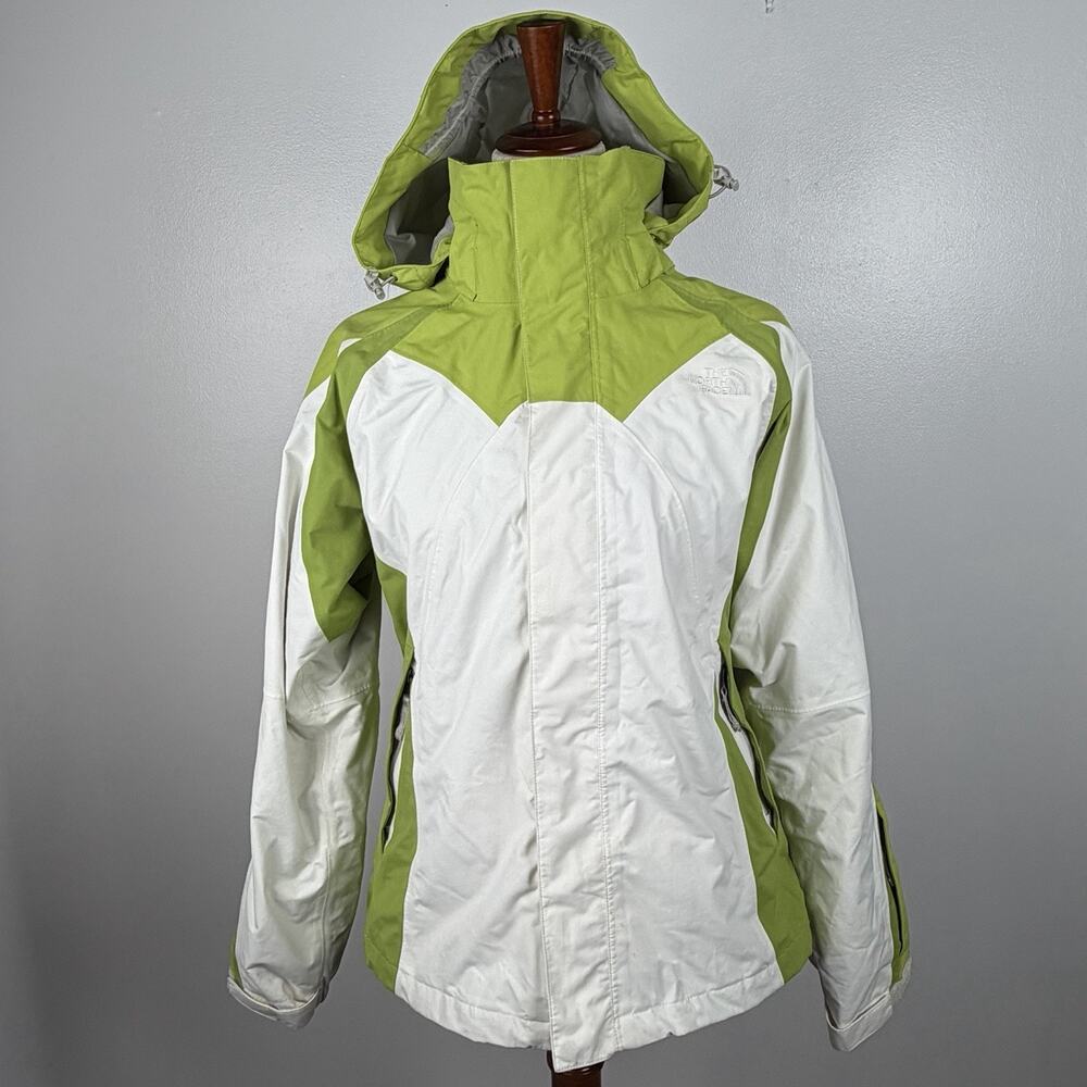 The North Face Women’s M Green White 3-in-1 Ski Snow Jacket Fleece Liner